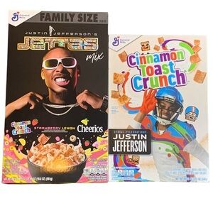 Ltd Edition Justin Jefferson Cereal Box Set - Jettas Mix & Cinnamon Toast Crunch